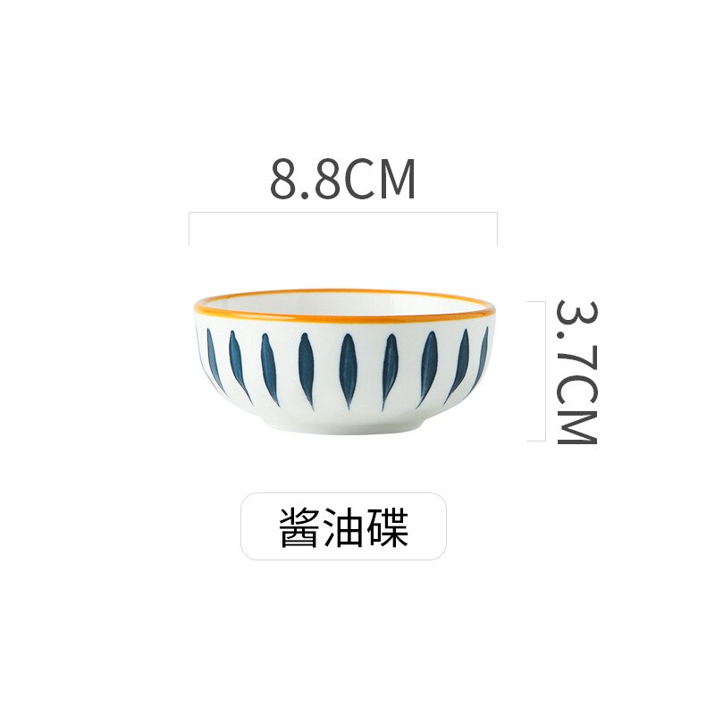 Japanese-style ceramic dinner plate home cooking dish ramen dish Western food steak dish soup dish tableware Home Decor: 3.5 inches dish A