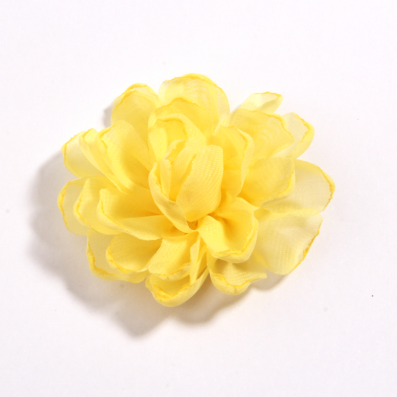 120 Stuks 7 Cm 2.7 "Burn Edge Chiffon Stof Bloemen Voor Baby Meisjes Hoofdbanden Handgemaakte Bloem Boutique Voor bruiloft Decoratie: GRIJS