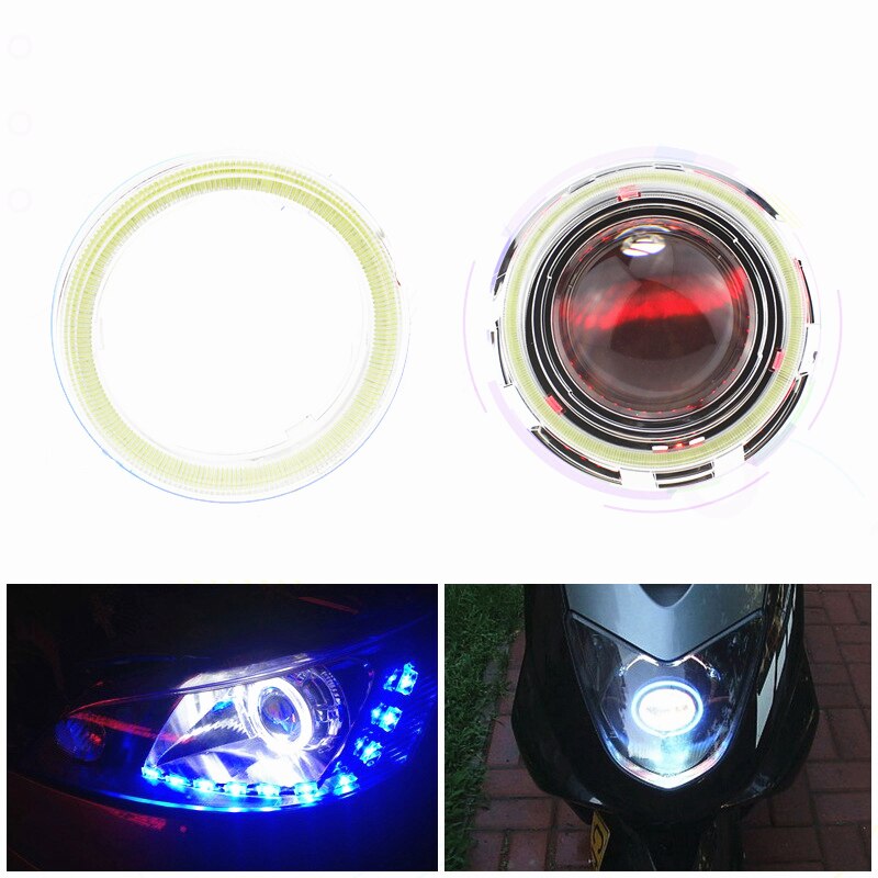 1 pair Car Angel Eyes Led Car Halo Ring Lights Led Angel Eyes Headlight for Car Auto Moto Moped Scooter Motorcycle DC 12V 3W