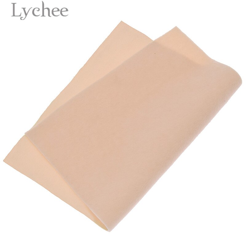Tela flocada de piel sintética de color liso 21 x 29cm a4 de lychee life, material de costura artesanal para bolsos y prendas.