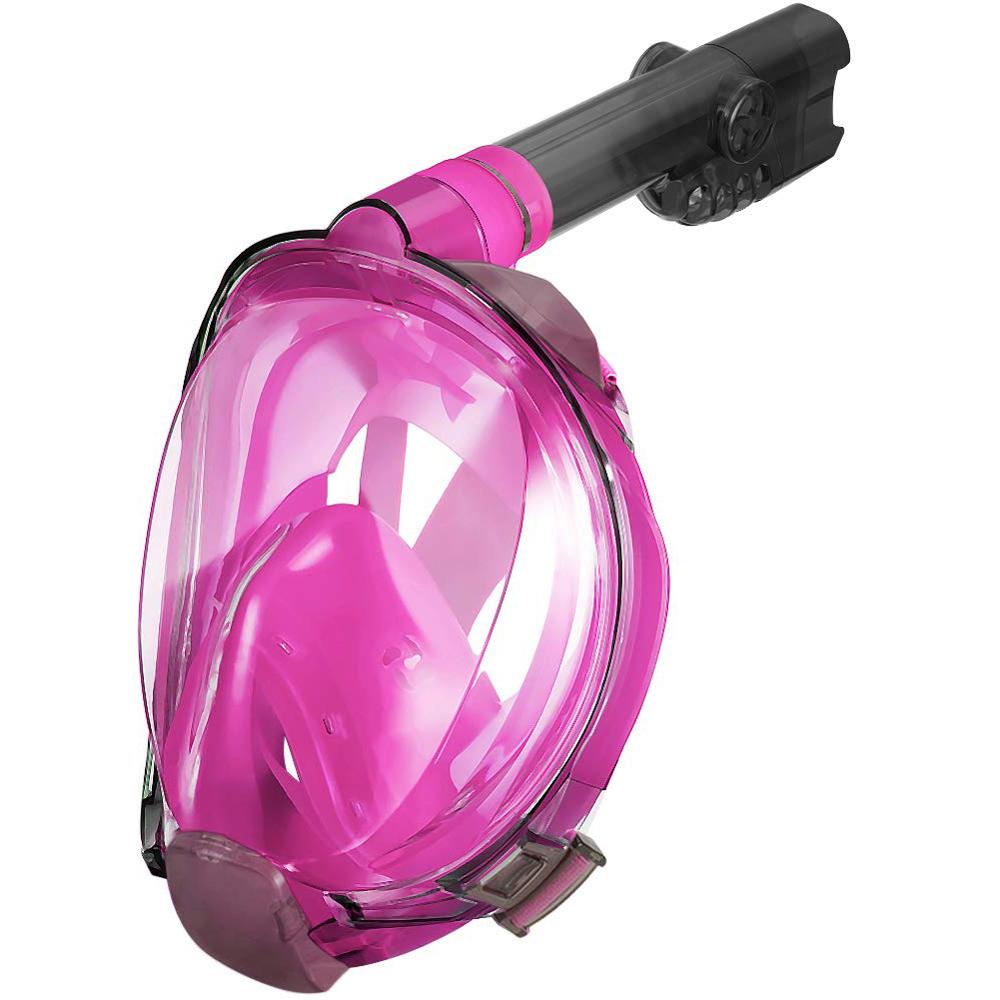 Full Face Underwater Diving Mask: Pink / L/XL