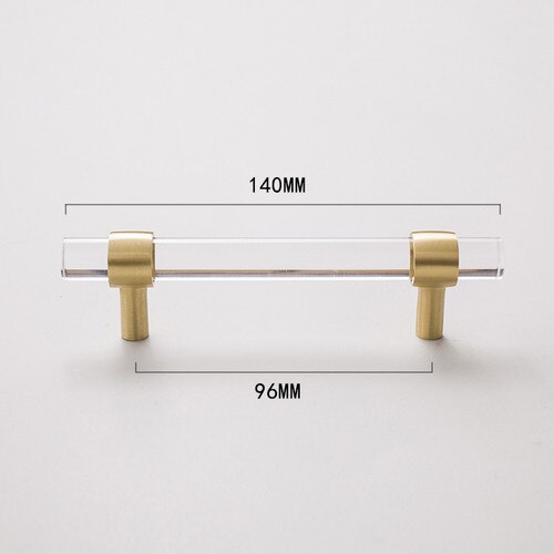Poignée de porte en acrylique transparente, boutons pour armoire, commode, meuble de luxe, salle de bain, cuisine: Acrylic L140mm 96mm