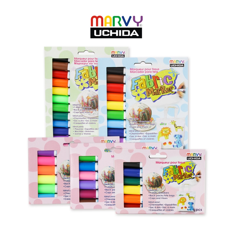 Marvy Fabric Markers Pens 30 Colors Fabric Paint Art Markers Set Child Safe &amp; Non-Toxic DIY Graffiti Painting Clothes Clothing