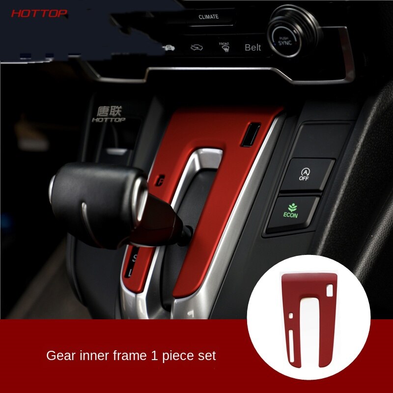 Para Honda CRV CR-V MODIFICACIÓN DE Interior Rojo accesorios de decoración conjunto completo de pegatinas de suministros de coche: Gear inner frame