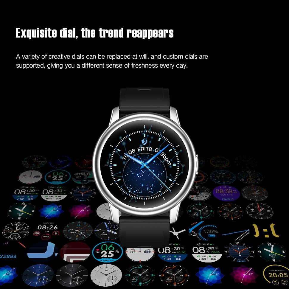 LEMFO LF28 montre intelligente hommes étanche IP68 relogio inteligen 1.28 pouces plein écran tactile Fitness Tracker fréquence cardiaque Smarwatch