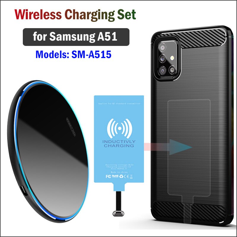 Qi Draadloos Opladen Voor Samsung Galaxy A51 SM-A515 Draadloze Oplader Installeren Usb Opladen Ontvanger Phone Case Zetten En Lading