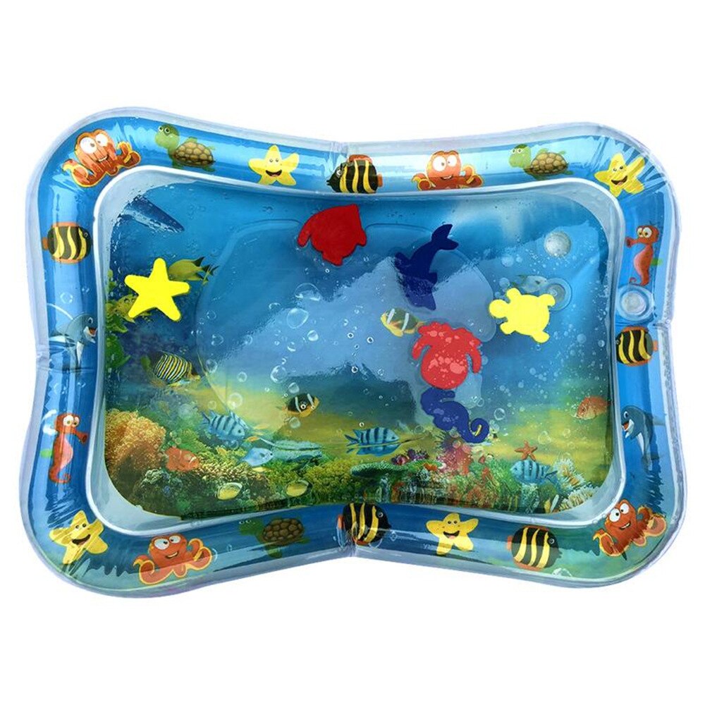 Baby's en kinderen waterspeelmat, opblaasbaar baby speelmat voor op de buik, peuterspeelzaal, leuk activiteitencentrum: A