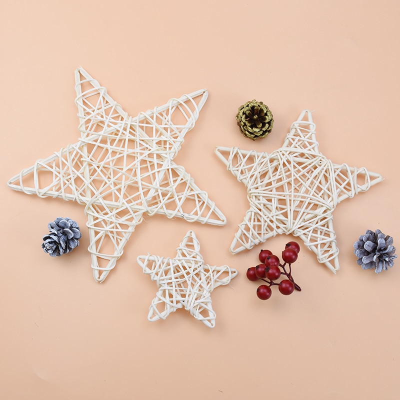Kunstplanten Ster Kransen Bruiloft Decoratieve Bloem Kerst Ornament Rotan Krans Deur Opknoping Diy Box Home Decor