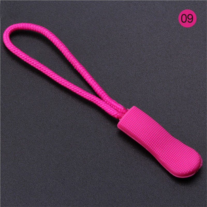 Tirette de fermeture à glissière, 10 pièces, cordon de fermeture à glissière, ajustement d&#39;extrémité, tête de fermeture à glissière de remplacement, Clip de fixation de boucle, valise vêtements, accessoires de couture à domicile: rose red