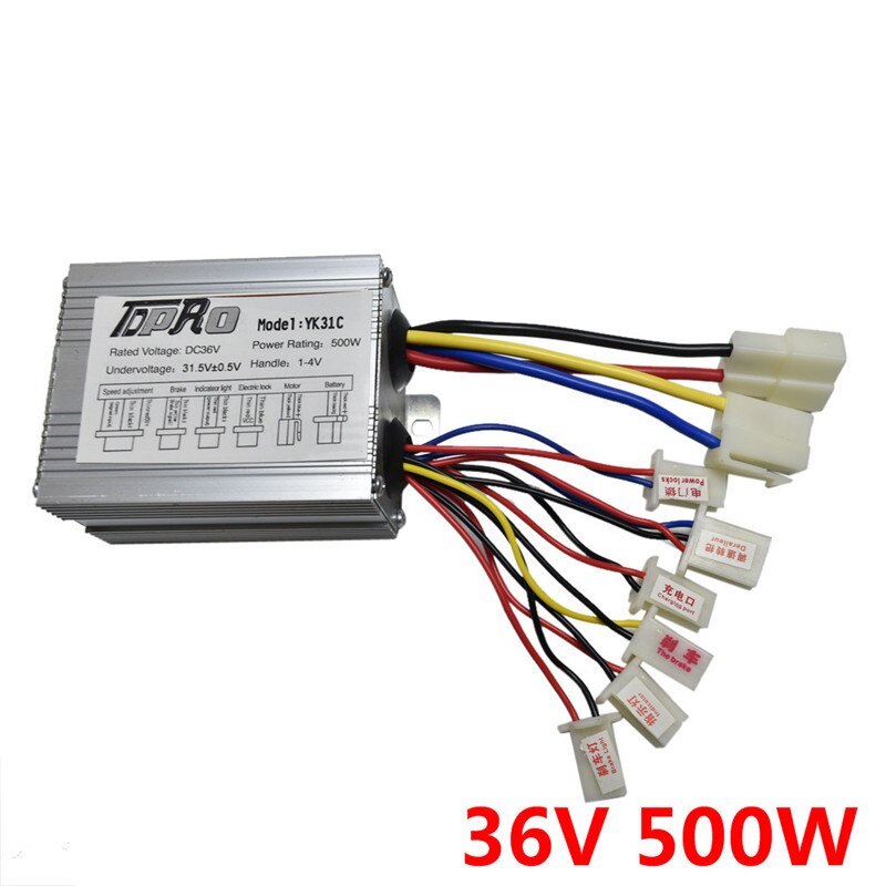 TDPRO-Motor eléctrico con caja de controlador de velocidad cepillado, 24V/36V, 250W/350W/500W/800W, para ATV, GoKart, Quad, Buggy, Pit, EBike, Scooter: White