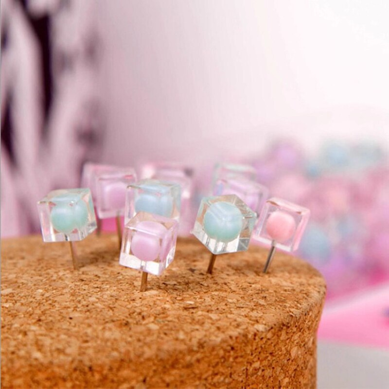 80 pcs/paquet bonbons couleur punaises en métal pouce punaises carte dessin punaises artisanat bureau accessoires fournitures scolaires papeterie