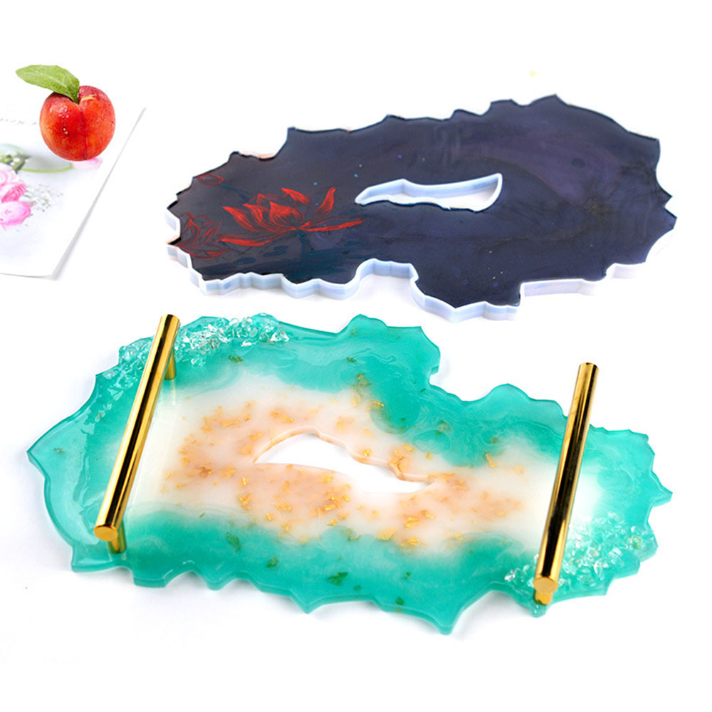 Grote Coaster Silicone Mold Fruit Pan Vloeistof Kunstenaar Mold Resin Coaster Maken Epoxyhars Lade Ambachten