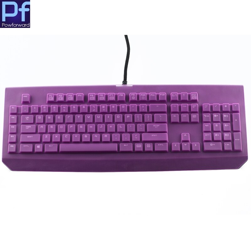 Voor Razer Blackwidow Chroma Blackwidow Ultimate Stealth Waterdicht En Stofdicht Clear Keyboard Skin Cover Protector: purple