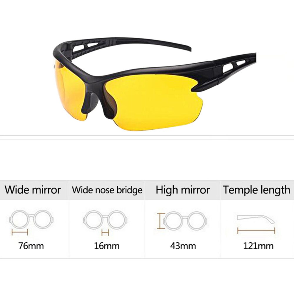 1Pc Night Vision Goggles Drivers Night-vision Glasses Anti Night With Luminous Driving Glasses Protective Gears Sunglasses