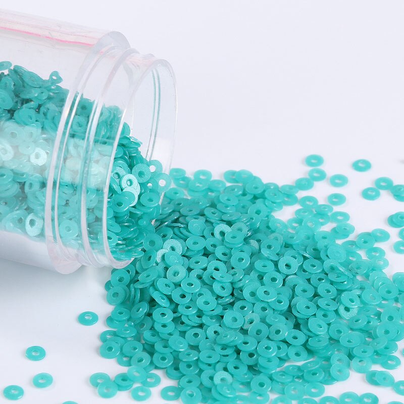 4000 stuks/partij 2mm matten pailletten platte ronde losse pailletten pailletten naaien bruiloft knutselen, nagelverzorging, nachtclubjurk accessoire: Mat turquoise