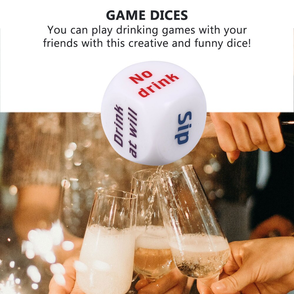 Drinking Dice Stylish Durable Portable Game Rolling Dice Adult Favor Dices Entertainment Dices