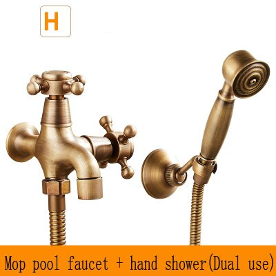 Antique Brass Ceramic Handle Washing Machine Faucet /Garden Water Tap / and Mop Pool Faucet / Laundry Sink Taps: 8