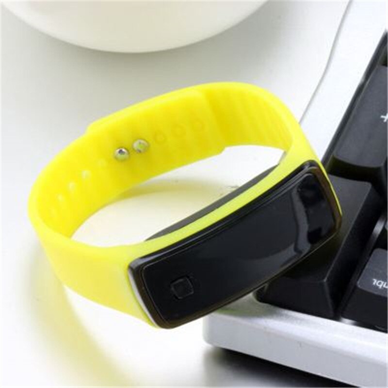 Reloj Led de silicona para niños y mujeres, reloj Digital electrónico para niños, pulsera de muñeca para niños y niñas, Kol Saati: yellow