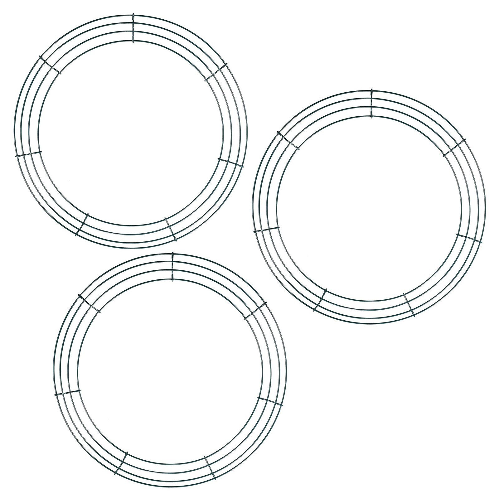 Round Metal Wreath 14 In Heart-Shaped Wire Frame Wedding Valentine's Day DIY: 3Pcs / 12inches