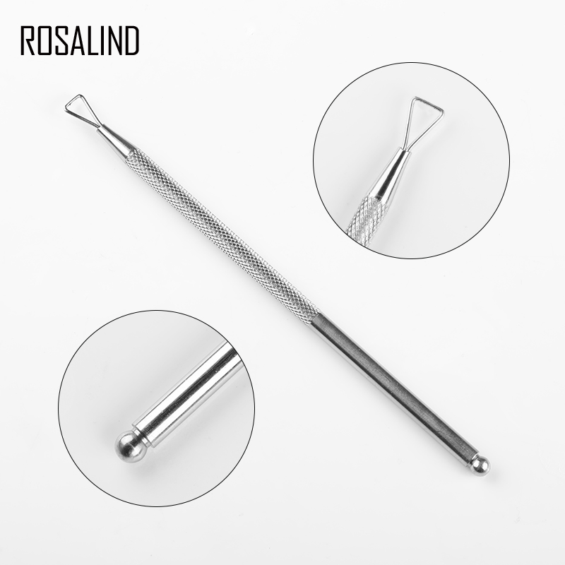 Rosalind Cuticle Pusher 1Pcs Manicure Tool Gel Nagellak Remover Handgrepen Cuticle Remover Dode Huid Nail Art Pusher Tool