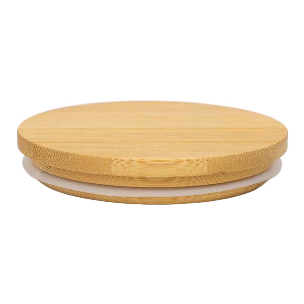 52/62/72/80/90/100mm ronde houten deksels voor weckpotten, flessen, inmaakpotten, bewaarpotten, siliconen afsluitdop, houten deksel met brede opening, herbruikbaar deksel: Geel