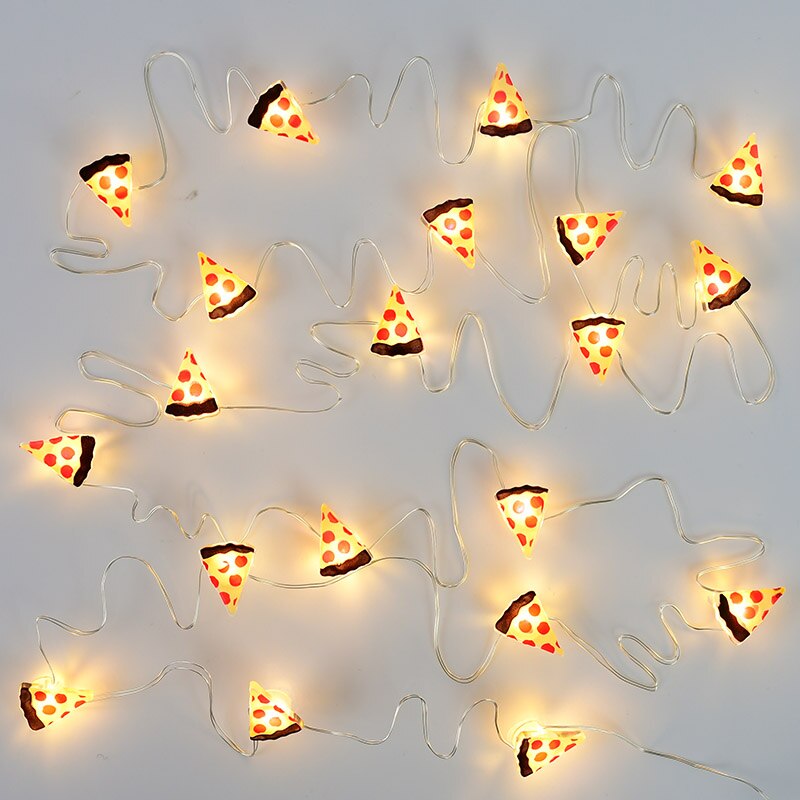 20LED 2M Flamingo String Lights Pineapple Pizza Unicorn Shape Lights Hawaii Wedding Birthday Party Baby Shower Bedroom Decor