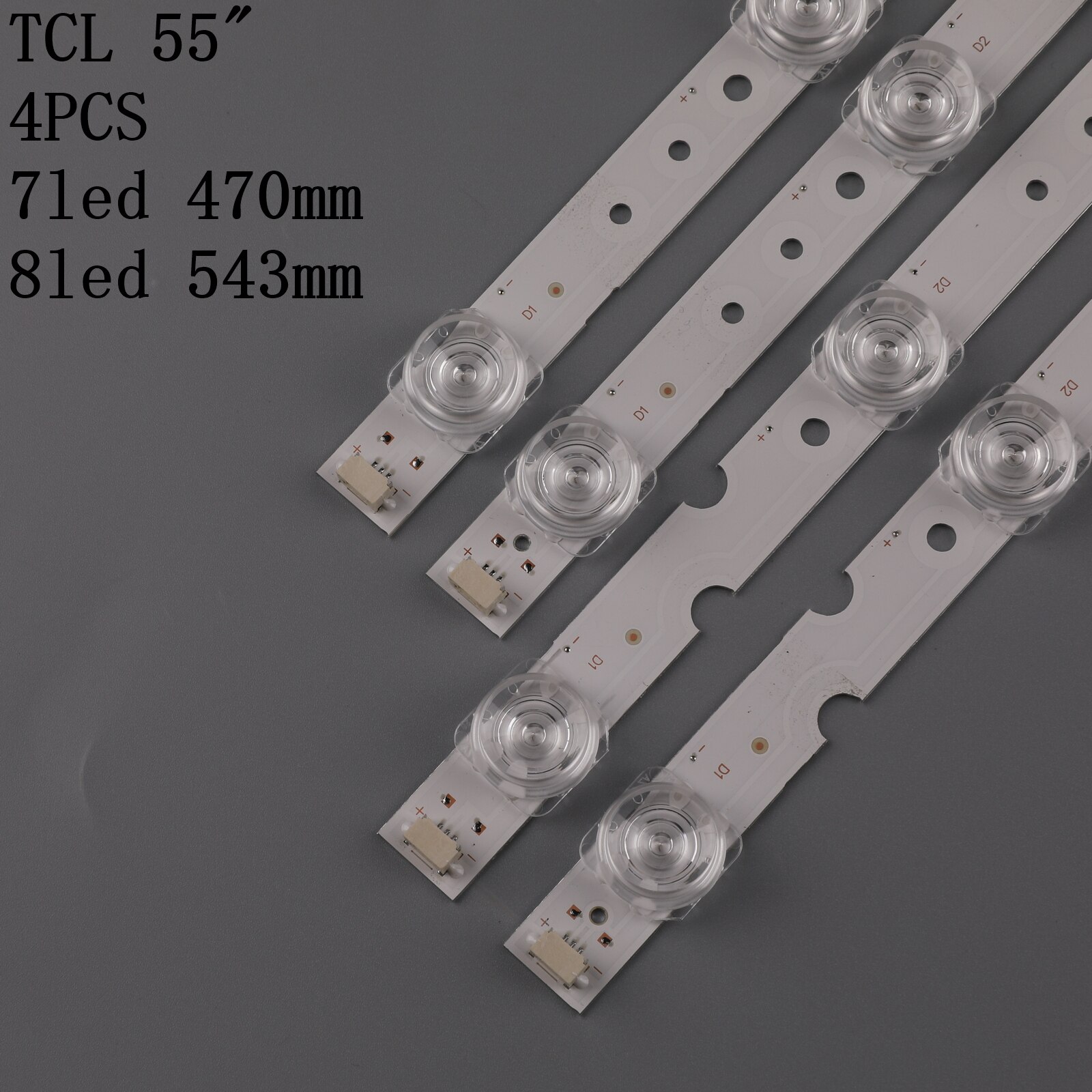 Strisce LED Per TV TCL 55S425LACA 55S423 55S421 - Kit Ricambio 55HR330M08A2 4C-LB5507-HR02J - Foto 2