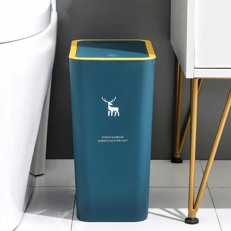 Kunststoff-Mülleimer mit großer Kapazität, Badezimmer-WC-Abfallbehälter, Heimgebrauch, Mülleimer, hygienisch, beliebtes Online-Produkt, Haushaltsbedarf