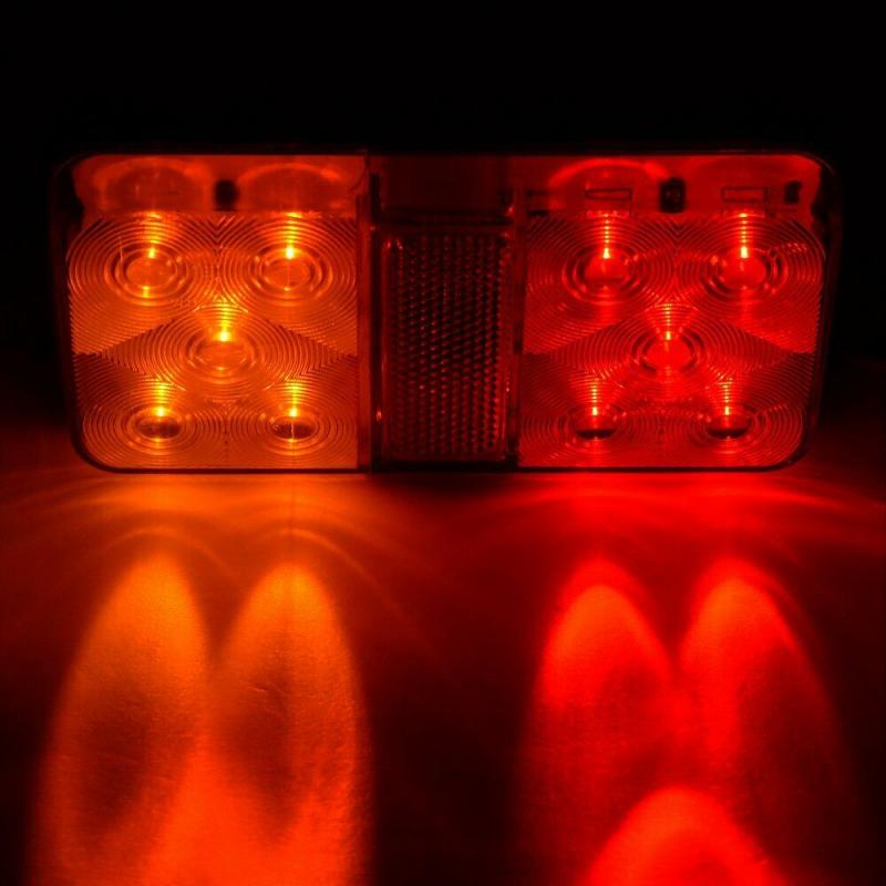 2pcs 12V Rear Stop 10 LED Lights Tail Brake Indicator Truck Van Lamp Trailer Waterproof Light Car Lamps Accessories