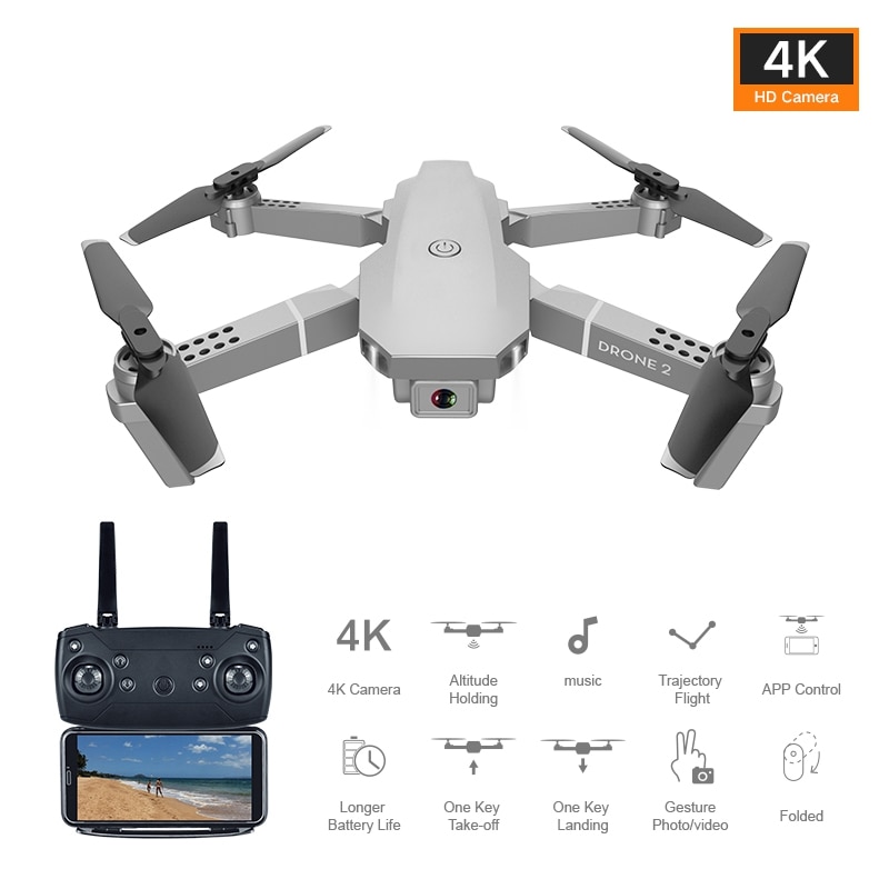 E68Pro Fpv Drone 4K 1080P 720P Hd Groothoek Camera Wifi Rc Quadcopter Dron Camera 'S Opvouwbare Vier-Axis Hoogte Houden Drones Speelgoed