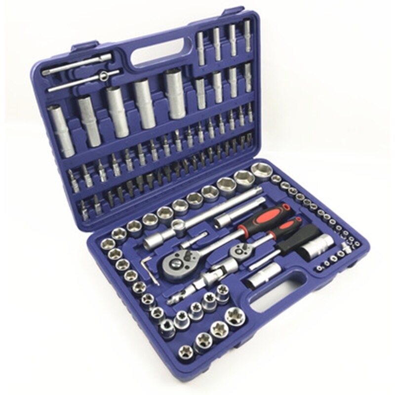 108PC Repair Tool Set Auto Repair Tool Kits outil mécanique Sockets Set Bit Set Screwdrivers Ratchet Spanner Wrenches Sockets