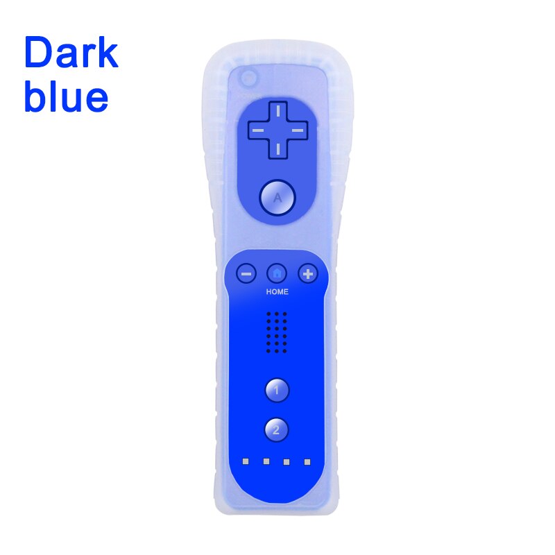 Controller Gamepad remoto Wireless 2 in 1 per Nintendo Wii Nunchuck con custodia in Silicone sensore di movimento SYNC Gamepad: Dark blue remote