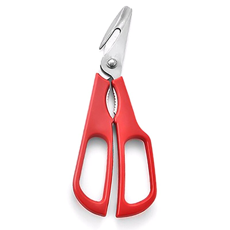 Ruostumaton teräs kalasakset hummeri kala katkarapu rapu äyriäissakset irrotettavat sakset kuoret keittiön ruoanlaittovälineet: Punainen