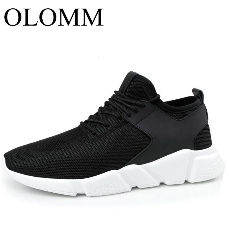 Alle sorte mænd sneakers sko sommersneakers zapatillas hombre åndbare fritidssko åndbare letvægtssko td -11: Hvid / 8