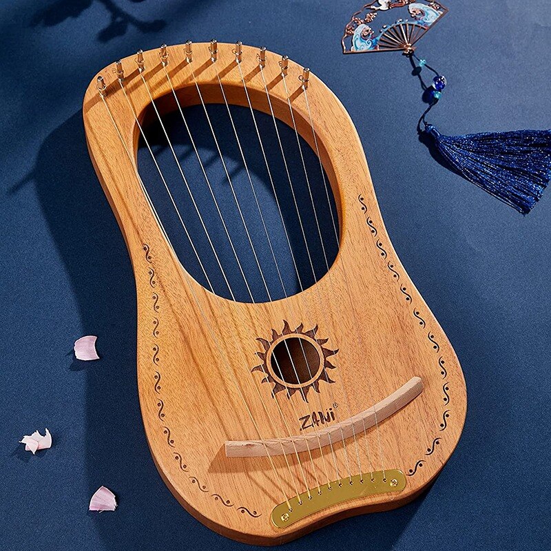 ARPA ZANi Lyre, violín griego, arpa de Lira de 10 cuerdas con bolsa de transporte, llave de afinación, para niños, principiantes, amantes de la música, adultos, Etc.