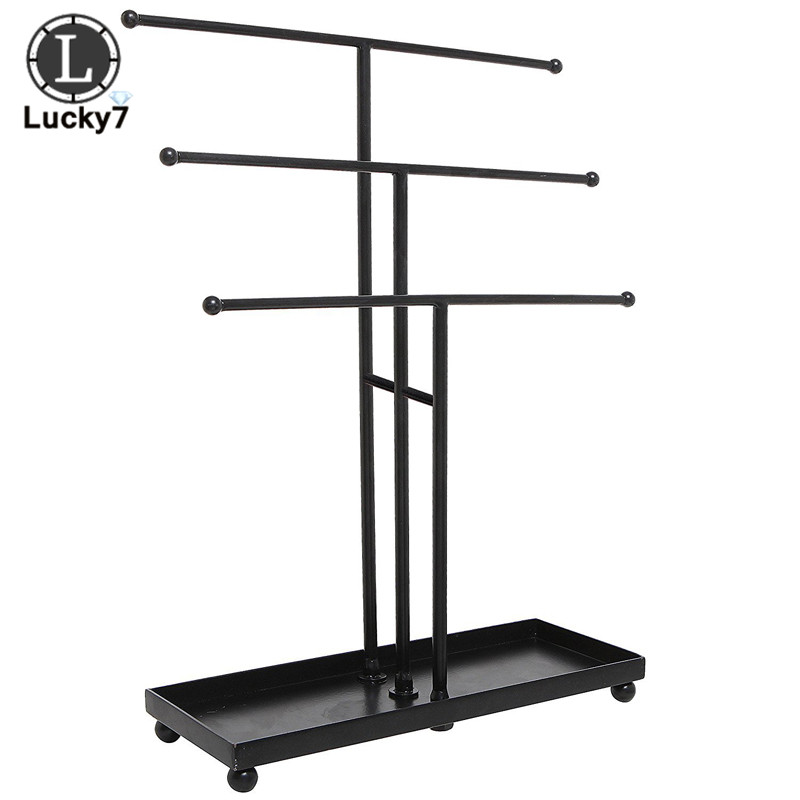 Metal Jewelry Holder Earrings Necklace Ring Pendant Bracelet Jewelry Display Stand Tray Tree Storage Racks Organizer Holder