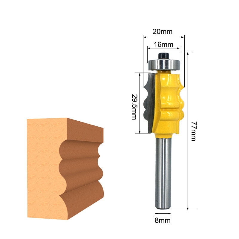 LAVIE 8mm Shank Picture Frame Router Bits Tenon Tungsten Carbide Line Bit Woodworking Milling Cutter for Wood MC02188