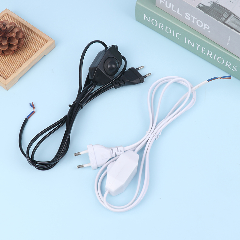 1.8M Verlengsnoer Met Dimmer Eu Stekker Bediening Schakelaar Stroomkabel Eu Stekker Voor Tafellamp 220V Elektriciteitsdraad