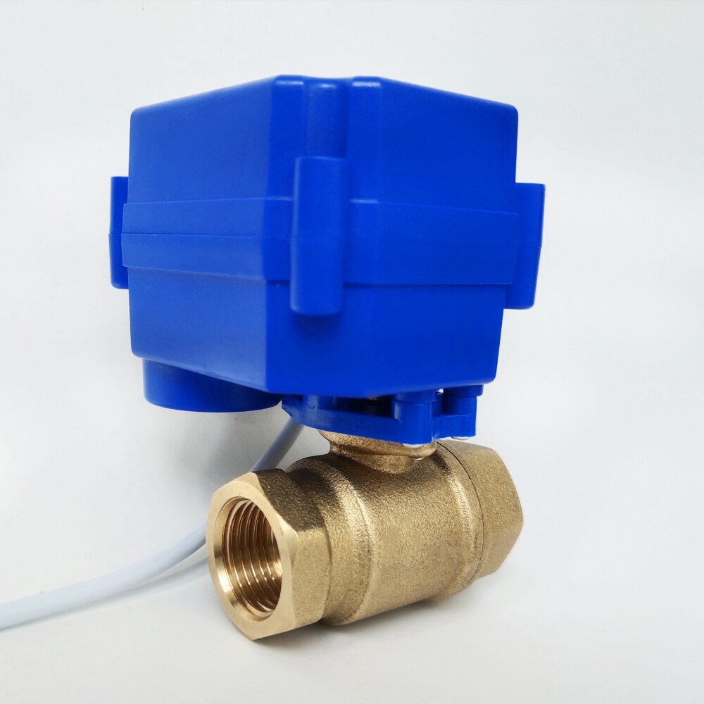 1/2" Automated valve Brass, DC5V Electric motorized valve with 5 wires, DN15 Electric valve for with signal feedback