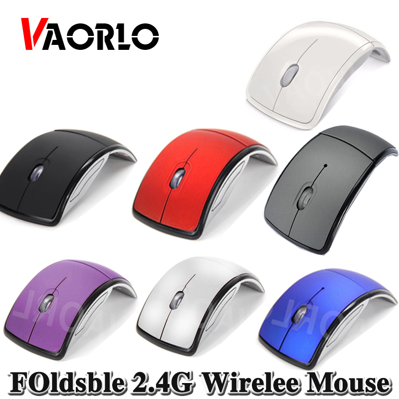 Vaorlo 2.4g mini trådløs mus sammenleggbar reise bærbar usb-mottaker optisk ergonomisk kontormus for pc bærbar mus spillere