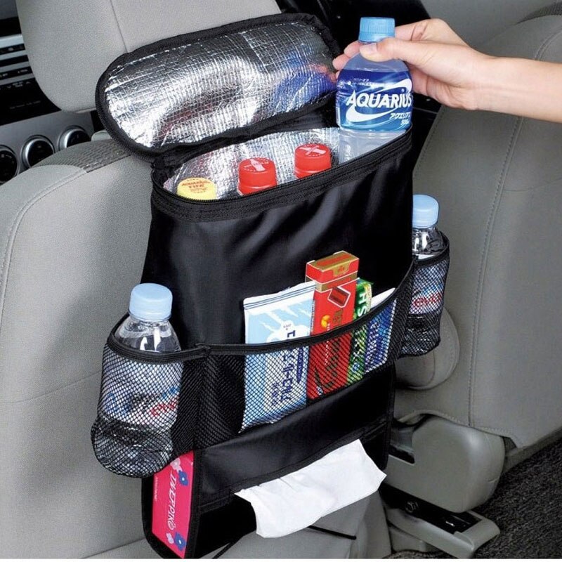 Heißer Auto Zubehör Thermische Lebensmittel Organizer Sommer flasche Kühltasche Obst Dosen Kleinigkeiten Lagerung Zurück Sitz Eis Pack Faltbare