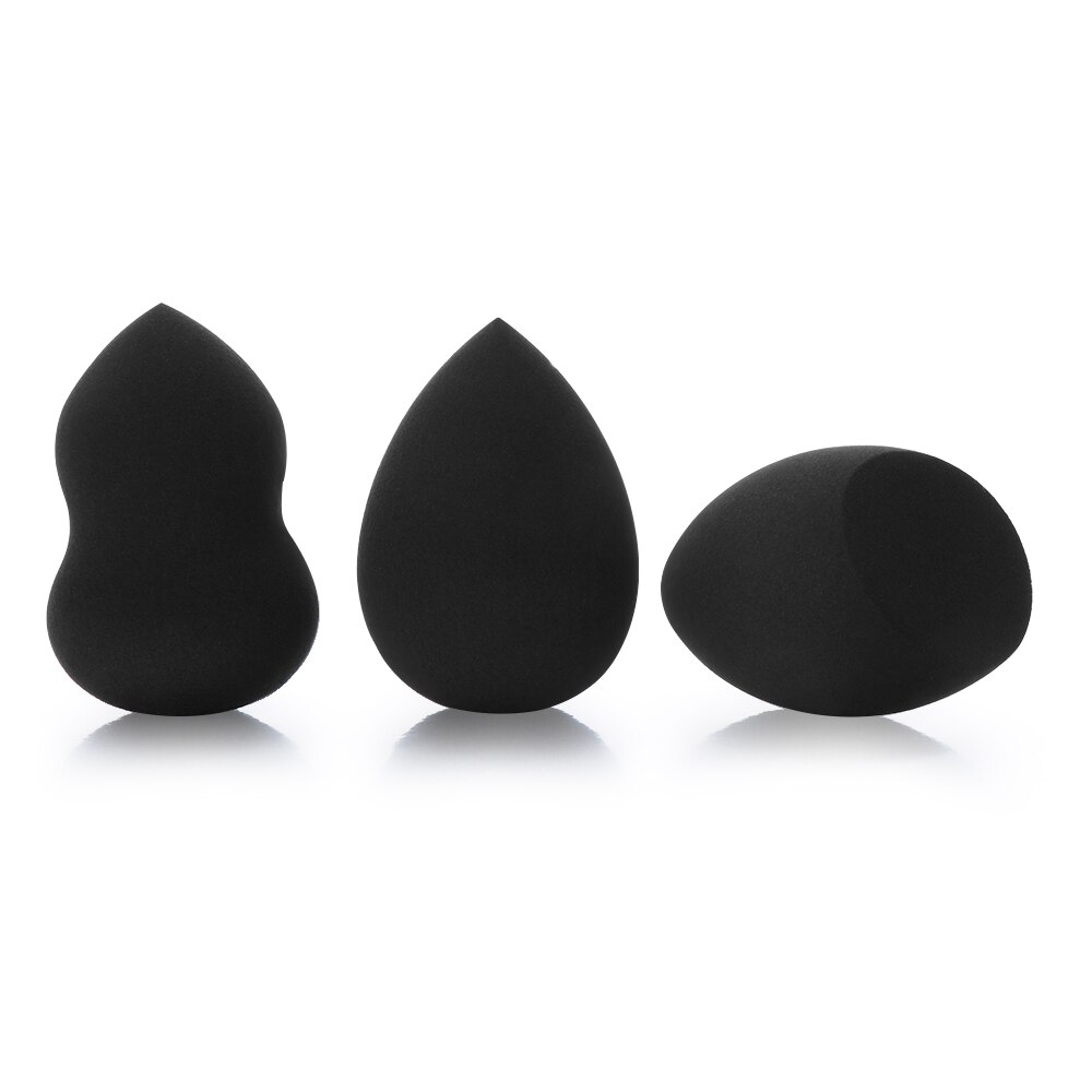 1 Pc Zwart Gezicht Make-Up Spons Puff Facial Contour Droog Nat Mengen Glad Cosmetische Rookwolken Multifunctionele Make-Up Accessoires