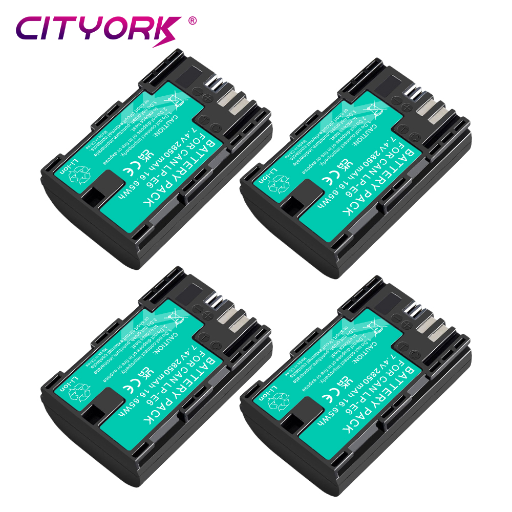 2850mAh LP-E6 LP E6 LPE6 E6N Bateria + caixa de armazenamento Carregador Para Canon EOS 5DS R 5D Mark II III 5D 6D 7D 70D 80D EOS 60D Câmeras: Verde