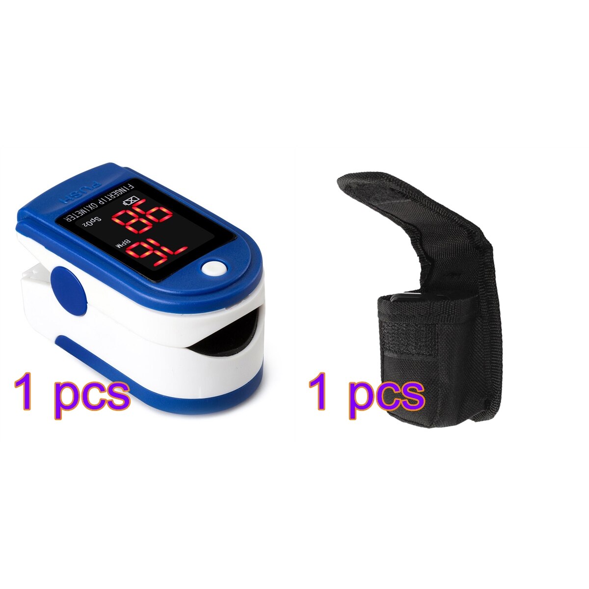 Finger Oximeter Pulse Detection Oximeter Blood Saturometer Monitor SPO2 PR Portable Pulse Oximeter Pulse Oximeter: Type B
