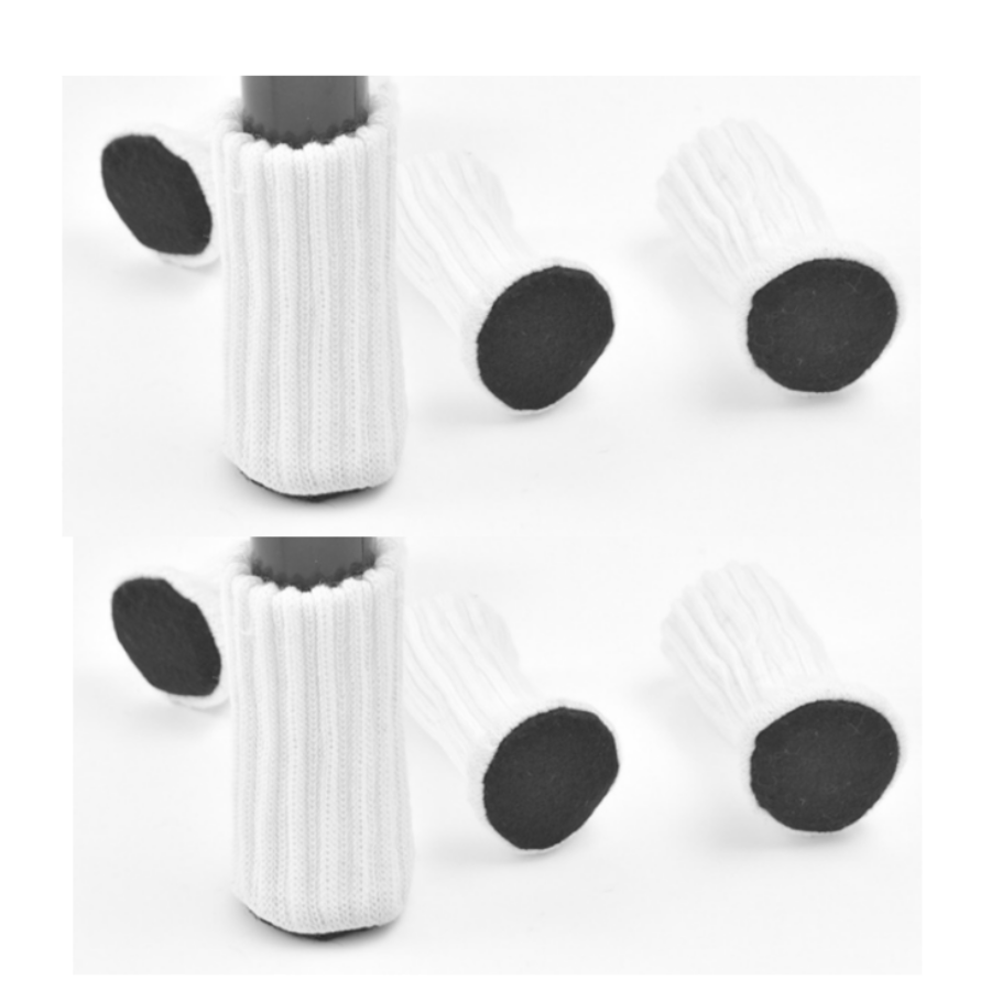 Botines antideslizantes de doble capa para mesa y silla, botines de punto con costuras gruesas, fondo redondo, protección de piernas, taburete de Silla, 8/16 piezas: Verde militar