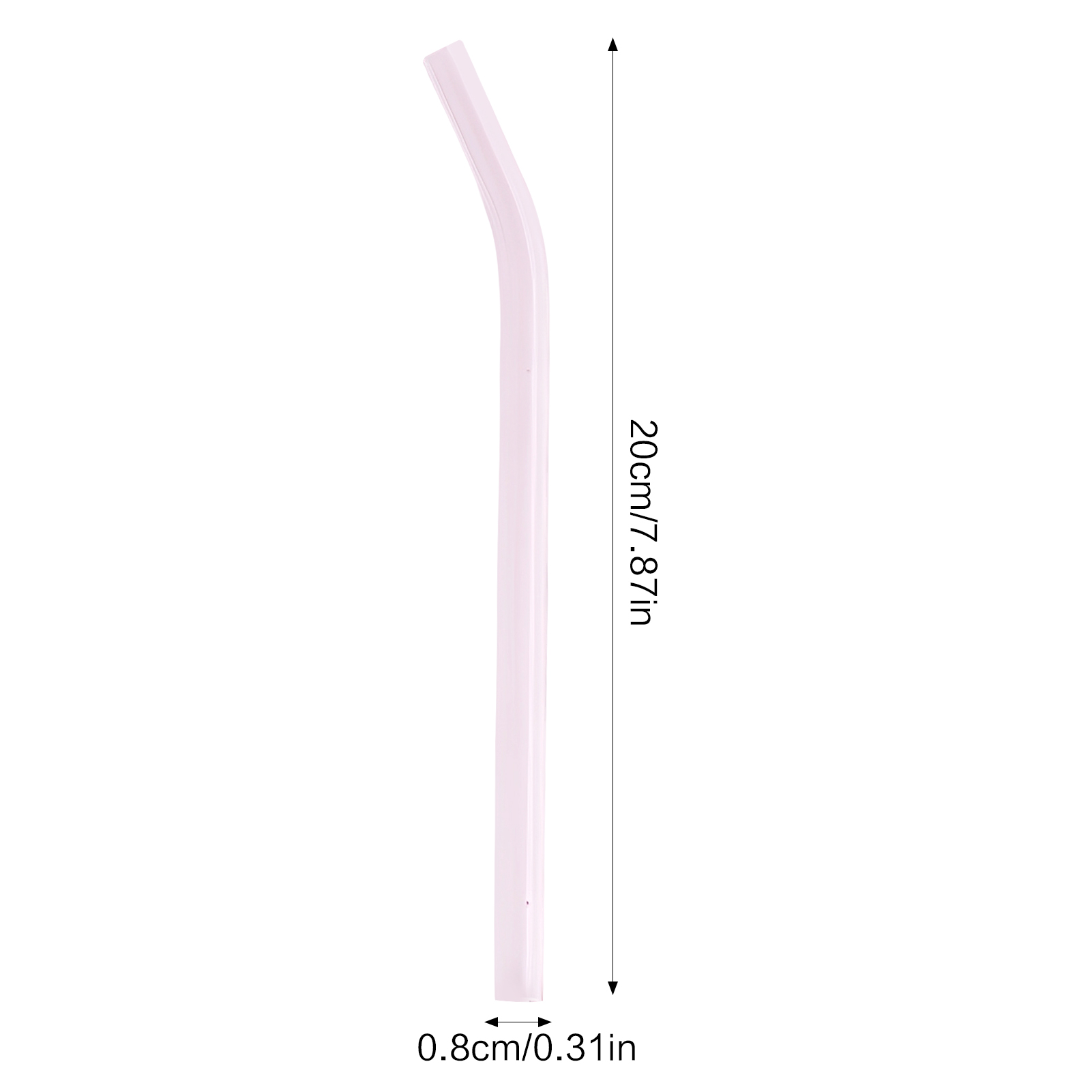 20cm Reusable Glass Straws Heat Resistant Straight Bent Straw Transparent Glass Straws for Party Milkshakes Teas Cocktail Juice