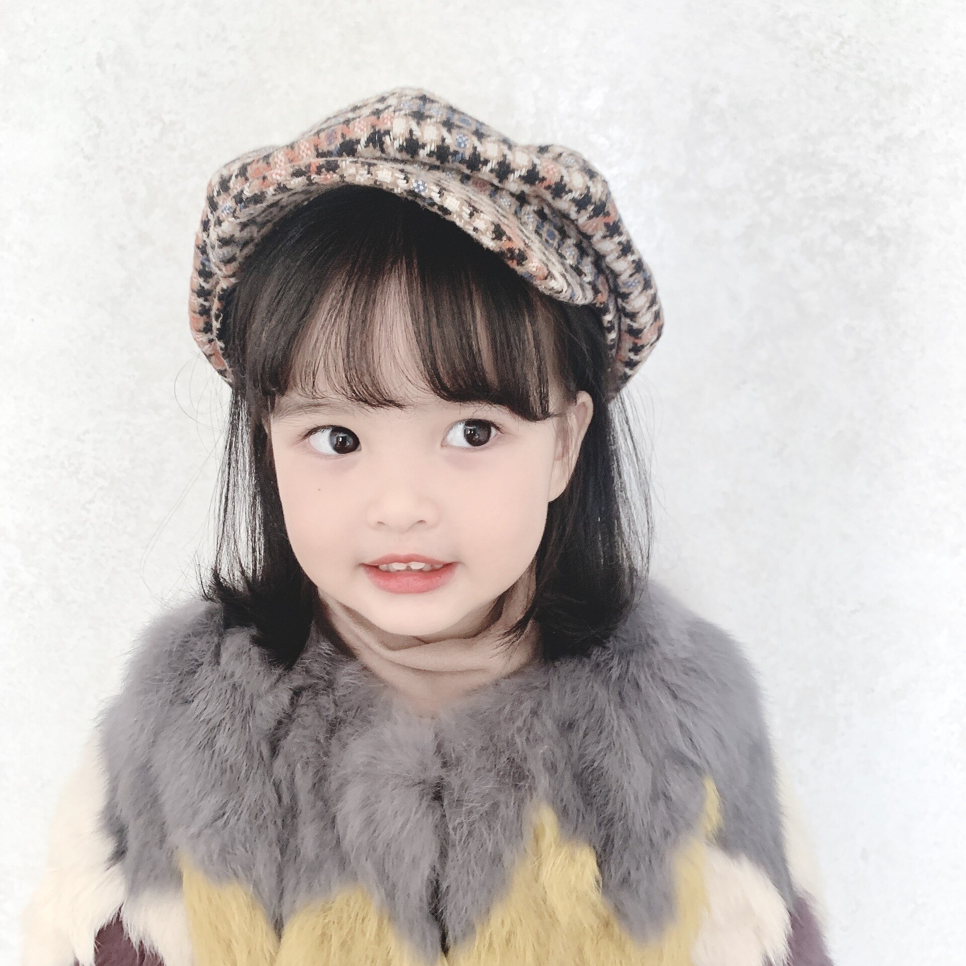 Niños chicos chicas Vintage comprobado Octagonal sombreros Newsboy gorra de taxista Otoño Invierno Visor Cap