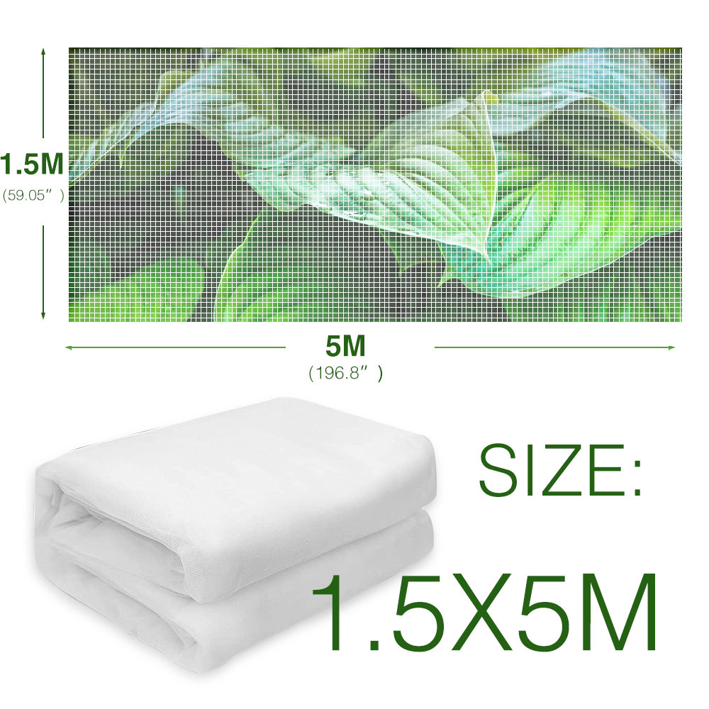 Garten Nylon Netze für Gewächshaus Obstgarten Gemüse Insekten Schutz Pflege Abdeckung Blume Schutzhülle Schädlingsbekämpfung Anti-vogel Mesh: M / WHITE