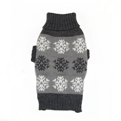 Chandail de noël en tricot | Rennes, animal de compagnie, chat chien, chiot rayé, vêtements chauds pour petits chiens, Costume Chihuahua bouledogue français: Gray / L