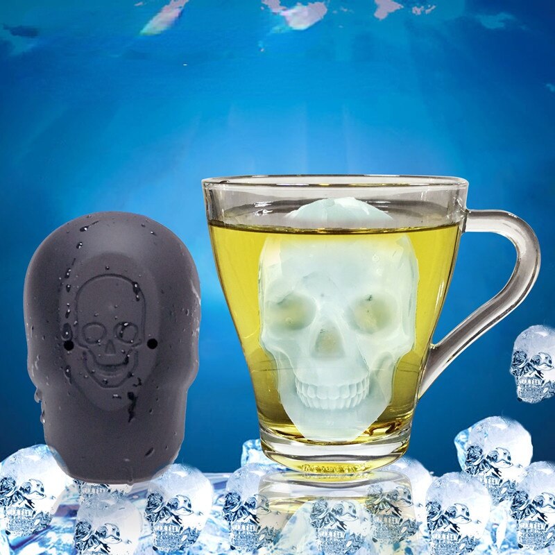 3D czaszka silikonowa formierka foremka robić czekolady taca lody narzędzie robić majsterkowania whisky wino koktajl robić baru kuchnia czaszka kostki lodu